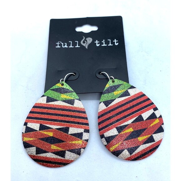 Aztec design Earrings by Full Tilt - Picture 1 of 4